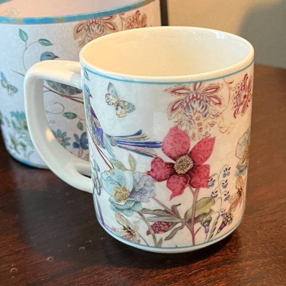 NWT Cook Prep Eat Ceramic Coffee/Tea Mug w/spoon in GIFT BOX, 9 oz., FLORAL - Picture 4 of 7